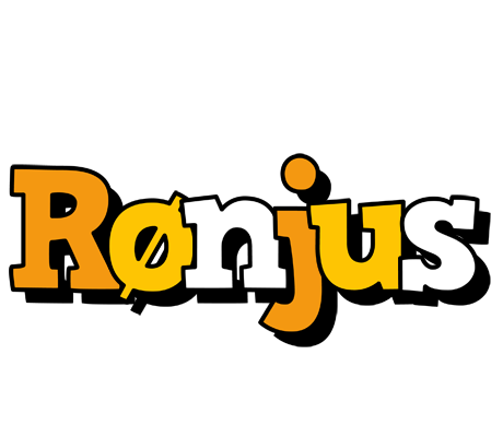 Rønjus cartoon logo
