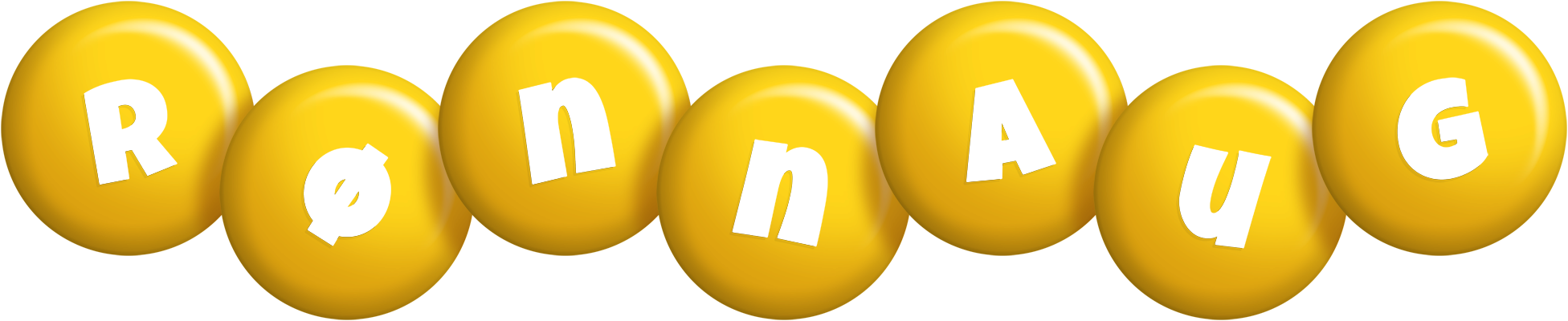 Rønnaug candy-yellow logo