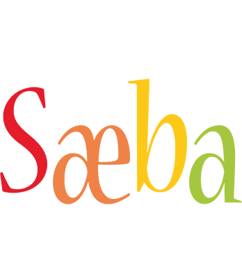 Sæba birthday logo