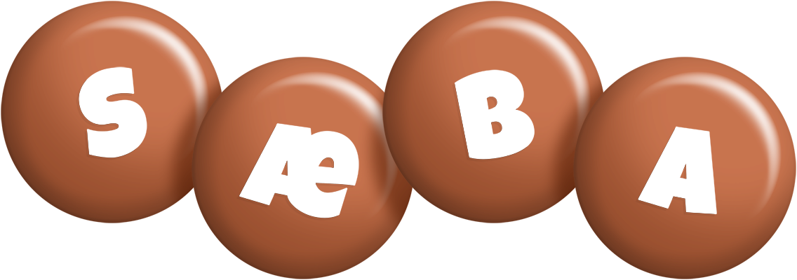 Sæba candy-brown logo