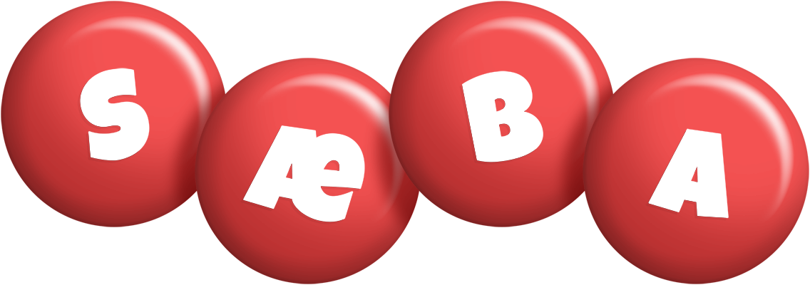 Sæba candy-red logo