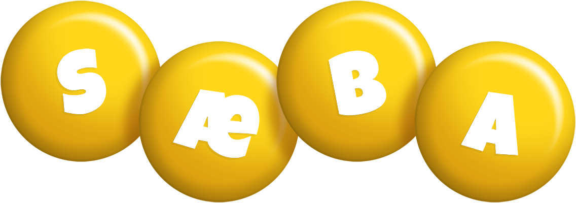Sæba candy-yellow logo