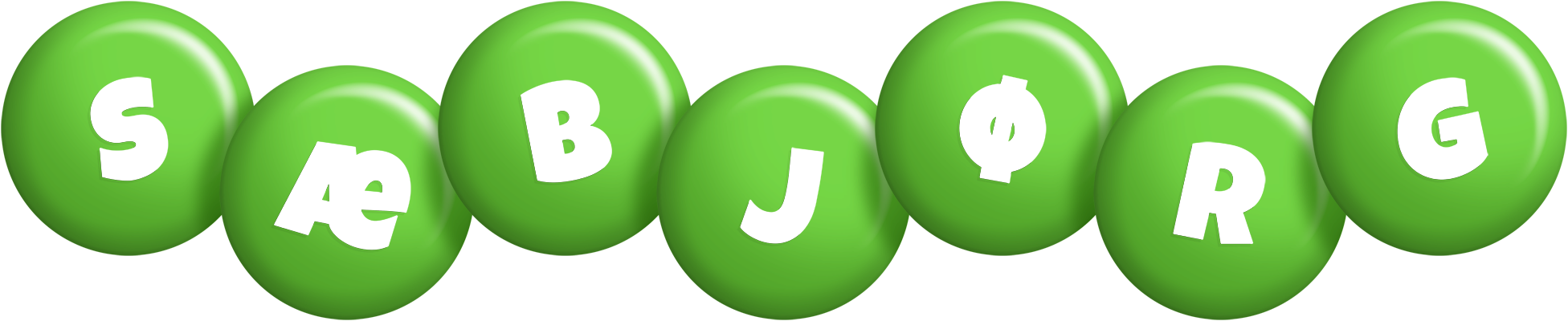 Sæbjørg candy-green logo