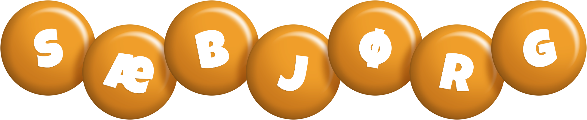 Sæbjørg candy-orange logo