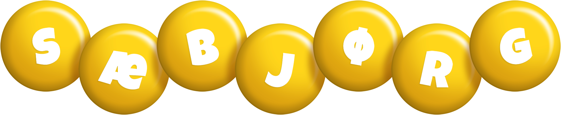 Sæbjørg candy-yellow logo