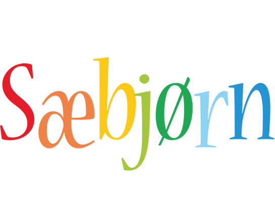 Sæbjørn birthday logo