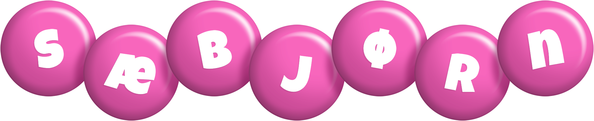 Sæbjørn candy-pink logo