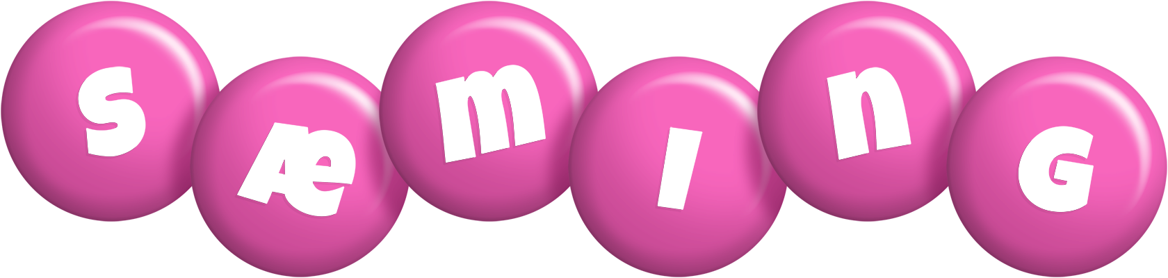Sæming candy-pink logo