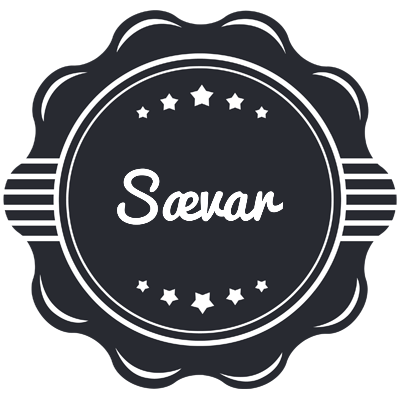 Sævar badge logo