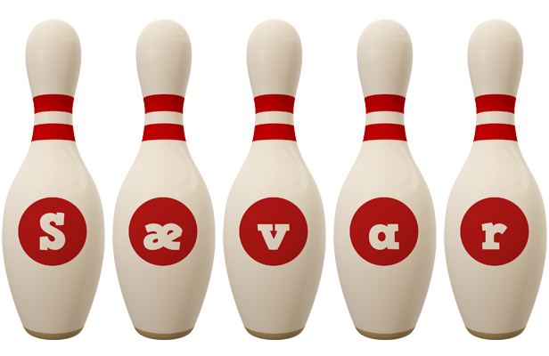 Sævar bowling-pin logo