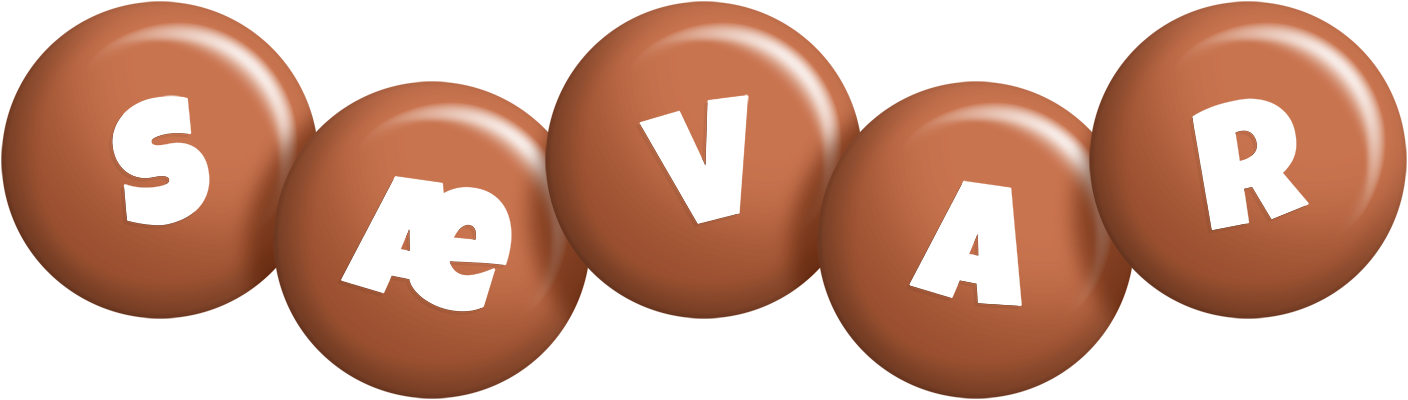 Sævar candy-brown logo