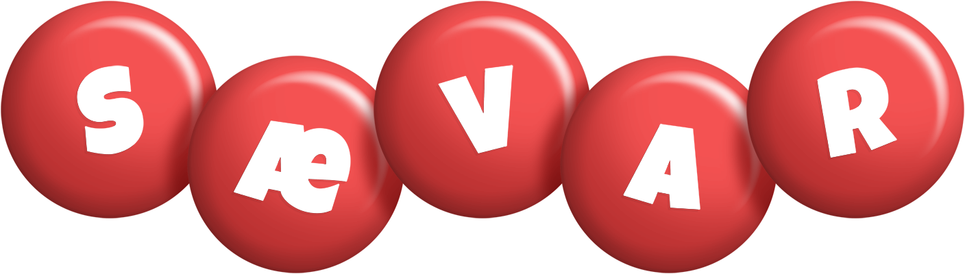 Sævar candy-red logo