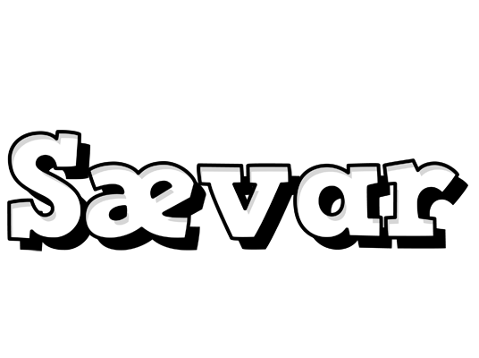 Sævar snowing logo