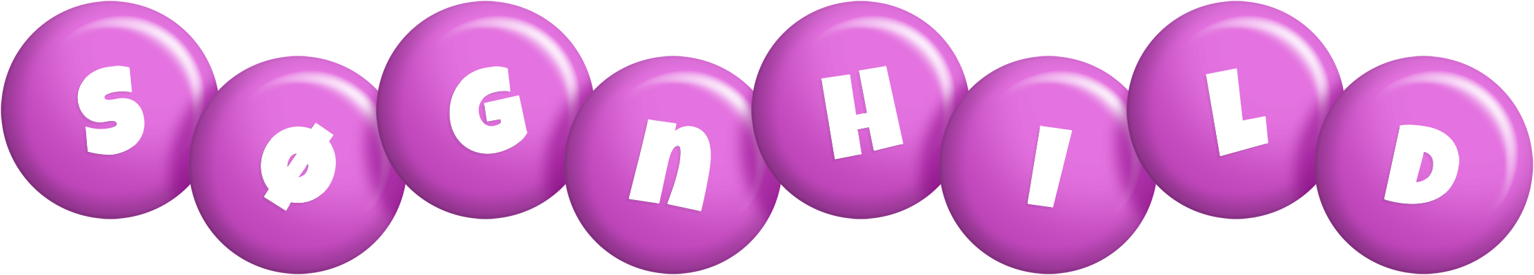 Søgnhild candy-purple logo