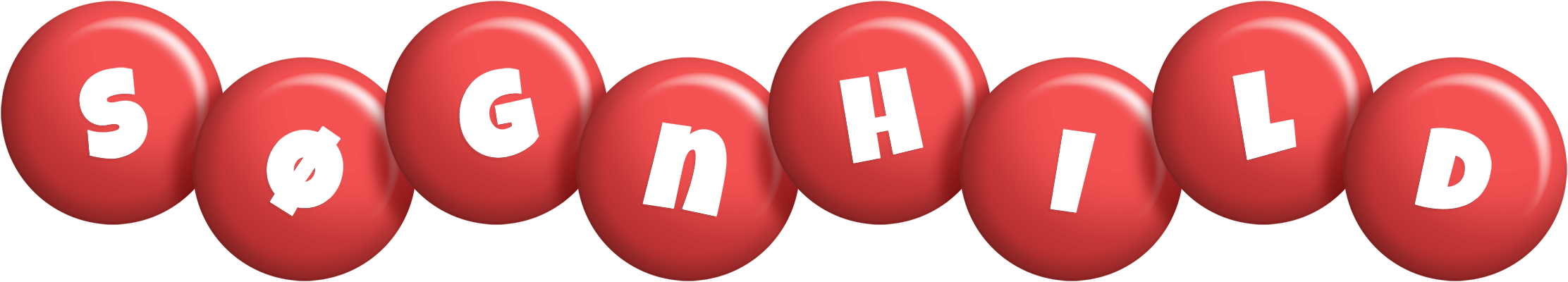 Søgnhild candy-red logo