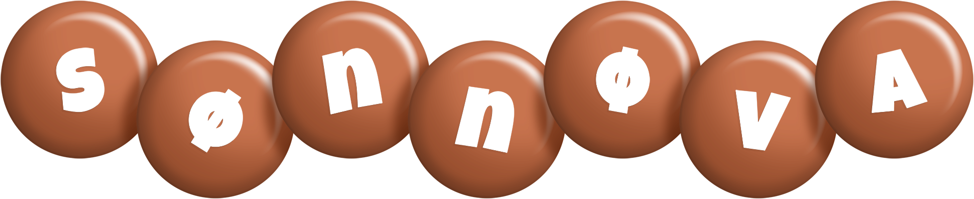 Sønnøva candy-brown logo