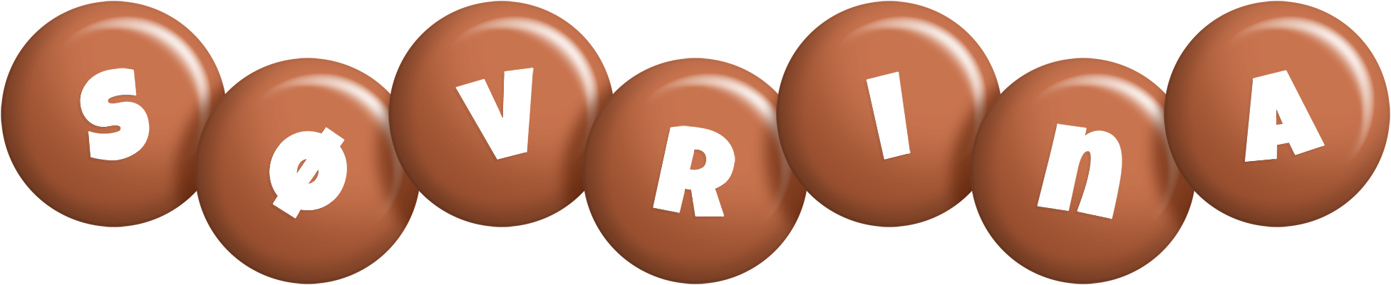 Søvrina candy-brown logo