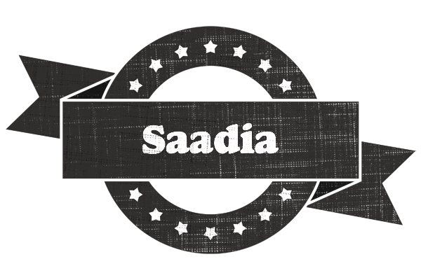 Saadia grunge logo