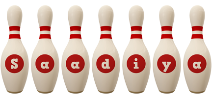 Saadiya bowling-pin logo