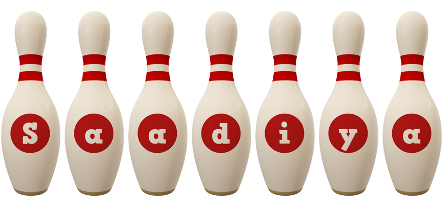 Saadiya bowling-pin logo
