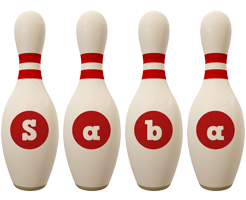 Saba bowling-pin logo