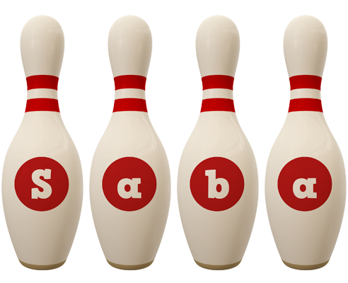 Saba bowling-pin logo