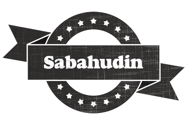 Sabahudin grunge logo