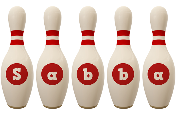 Sabba bowling-pin logo