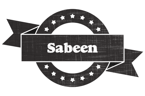 Sabeen grunge logo