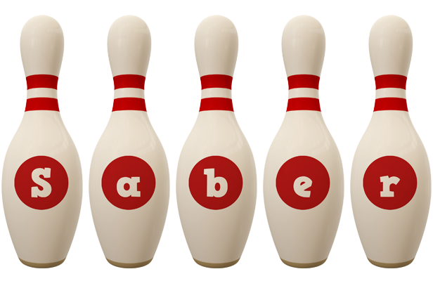 Saber bowling-pin logo
