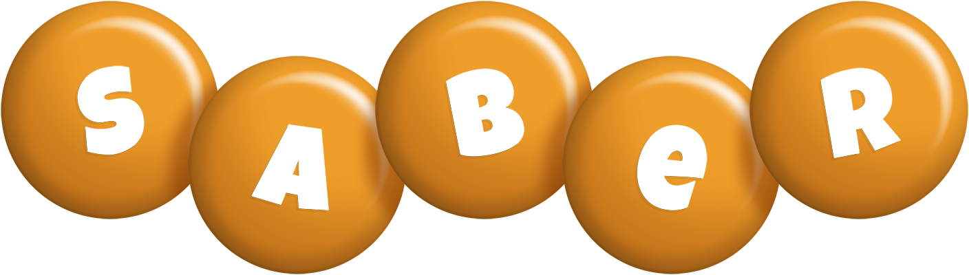 Saber candy-orange logo