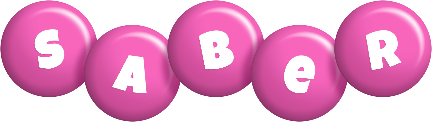 Saber candy-pink logo