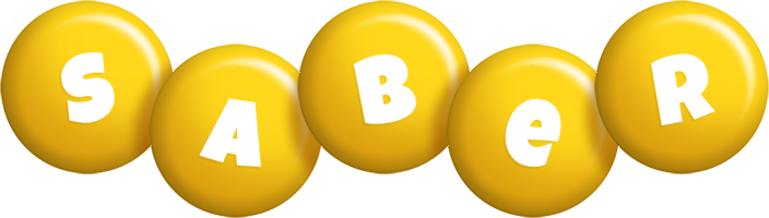 Saber candy-yellow logo