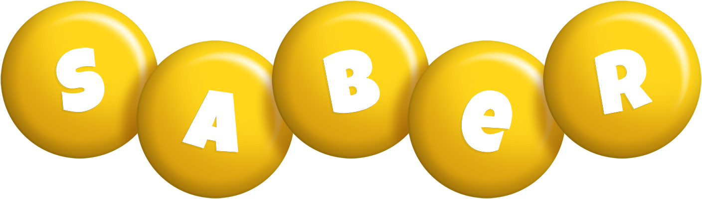 Saber candy-yellow logo