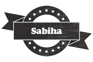 Sabiha grunge logo