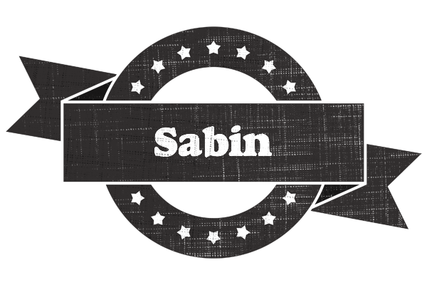 Sabin grunge logo