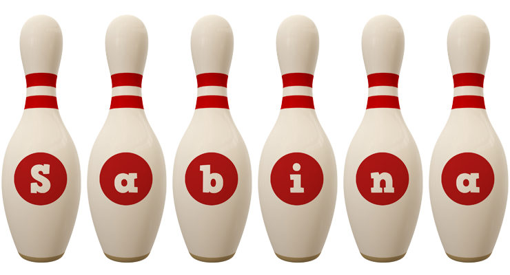 Sabina bowling-pin logo