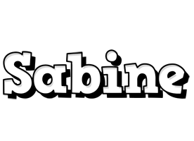 Sabine snowing logo