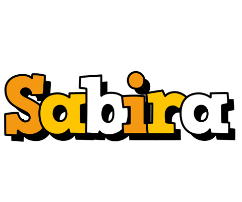 Sabira cartoon logo