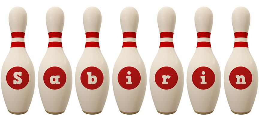 Sabirin bowling-pin logo