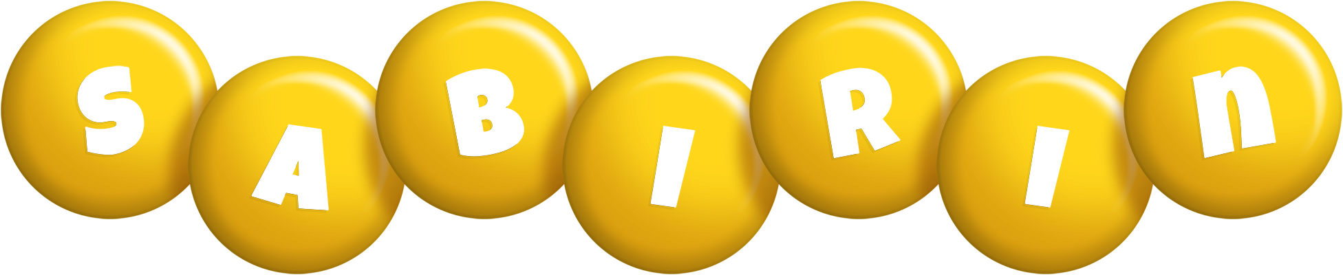 Sabirin candy-yellow logo