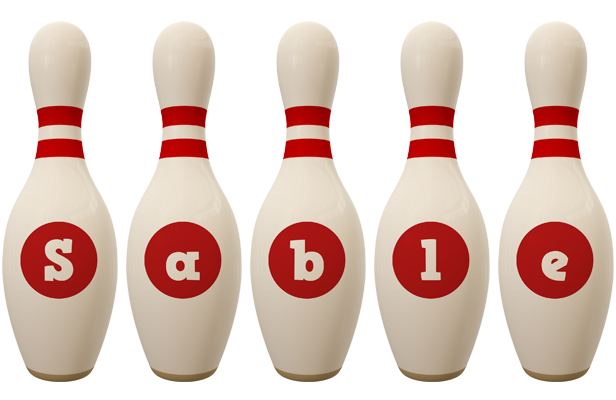 Sable bowling-pin logo