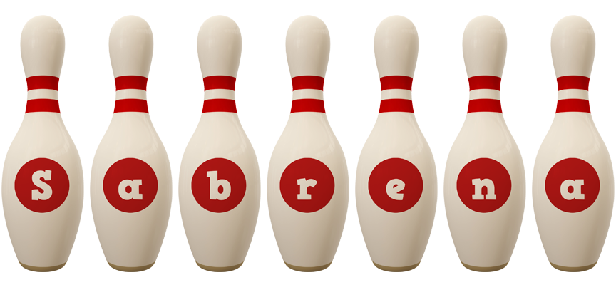 Sabrena bowling-pin logo