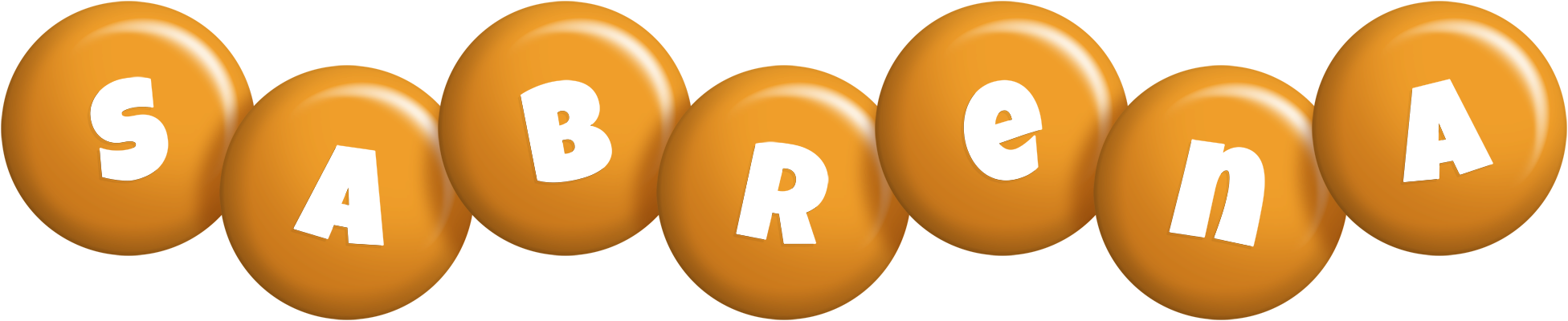 Sabrena candy-orange logo