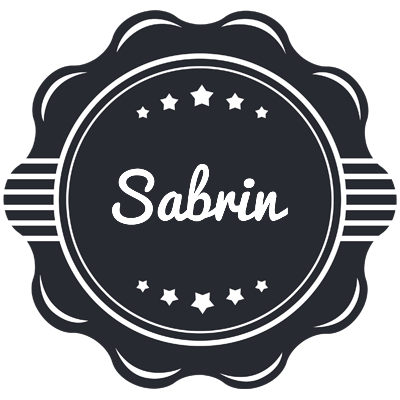 Sabrin badge logo