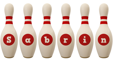 Sabrin bowling-pin logo