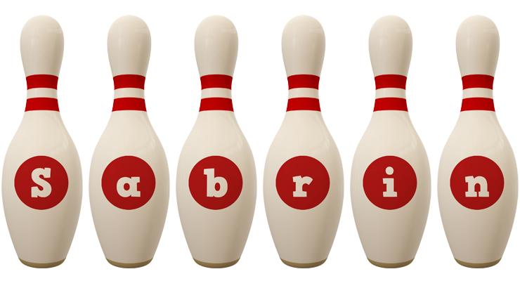 Sabrin bowling-pin logo