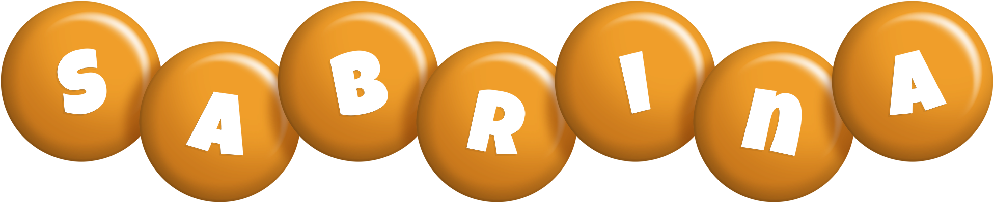 Sabrina candy-orange logo