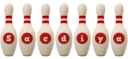 Sacdiya bowling-pin logo