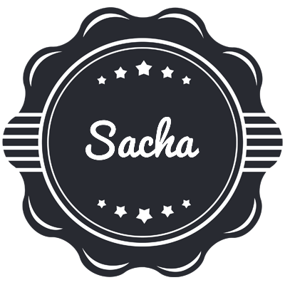 Sacha badge logo